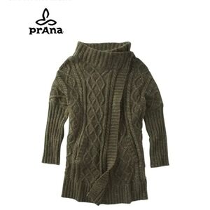 Prana Delaney Duster Chunky Cable Knit Cardigan. Ladies L